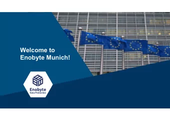 Welcome to  Enobyte Munich!  Data Protection  Enobyte  Introduction  Company overview  2  Enobyte