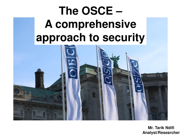 approach to security