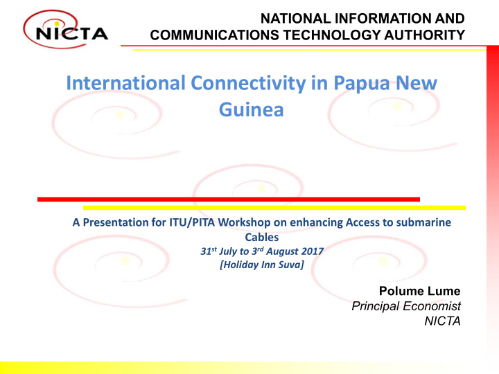 international connectivity in papua new guinea