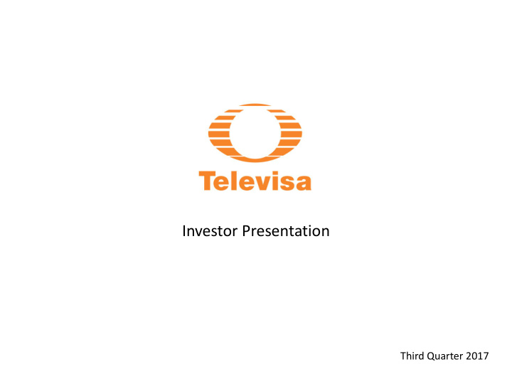 investor presentation