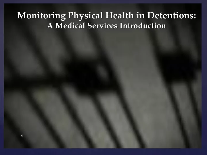 1 we work with a sick population 2 attitudes about inmate