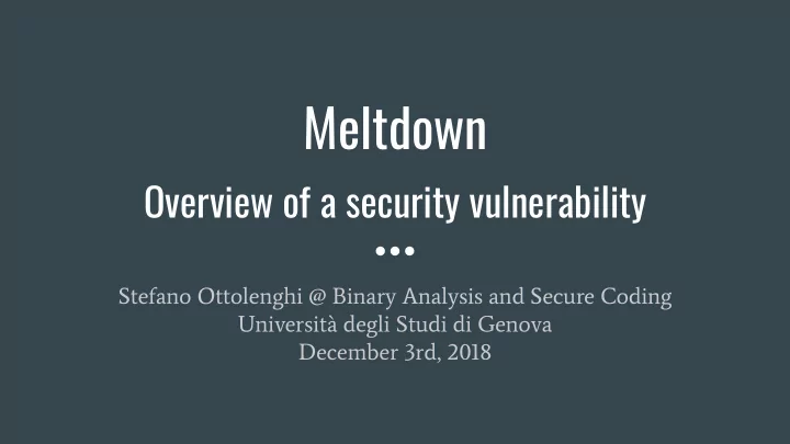 meltdown