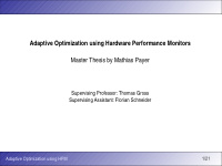 adaptive optimization using hardware performance monitors
