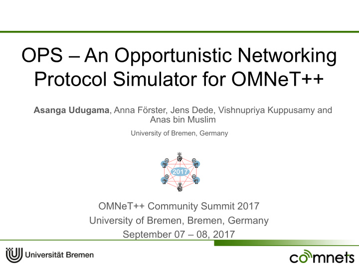 ops an opportunistic networking protocol simulator for