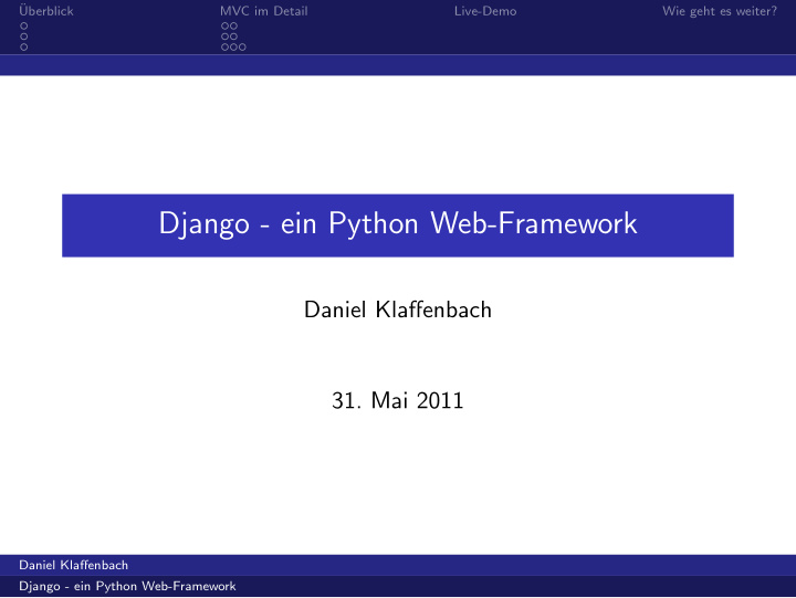 django ein python web framework
