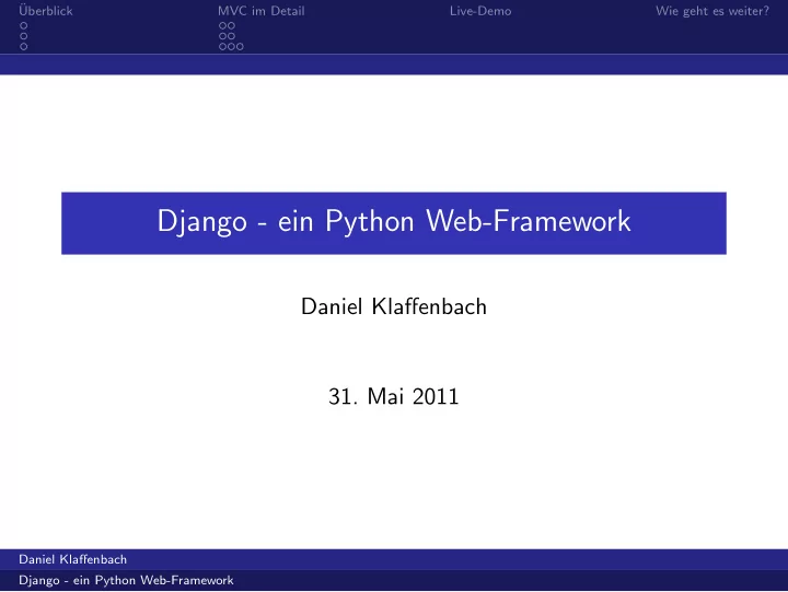 django ein python web framework