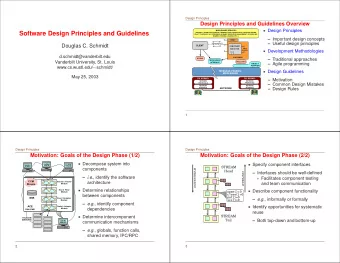 Software Design Principles and Guidelines