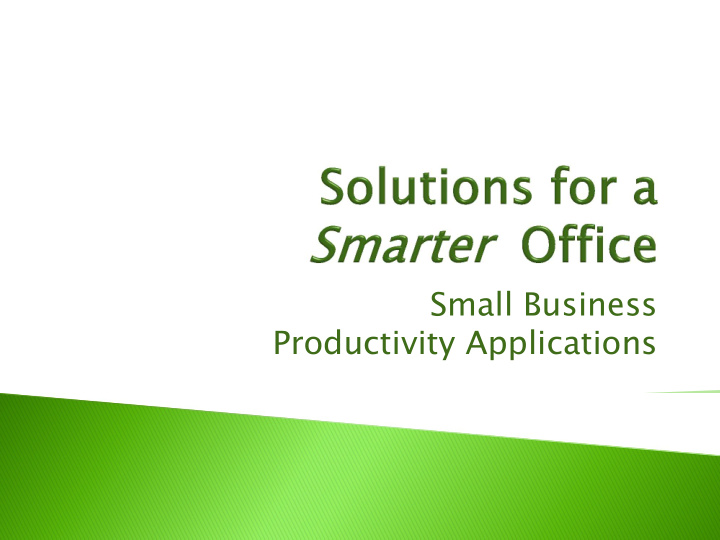 productivity applications small business