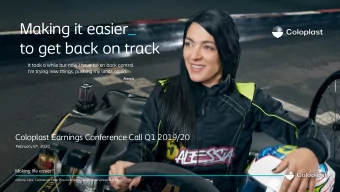 to get back on track  It took a while but now I have taken back control. Im trying new things,