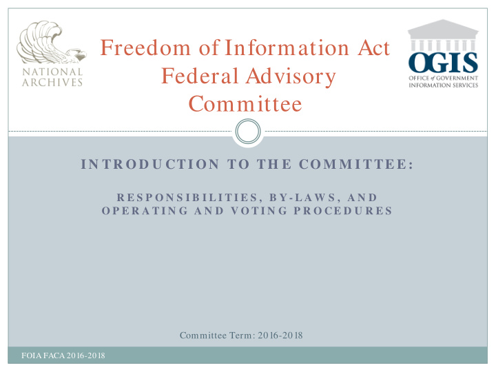 freedom of information act federal advisory committee