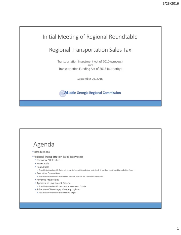 agenda