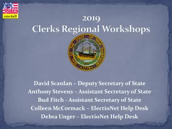 David Scanlan  Deputy Secretary of State Anthony Stevens  Assistant Secretary of State  Bud