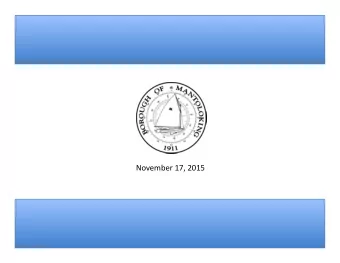 Click to edit Master /tle style  November 17, 2015  Agenda  Post Sandy Assessment  Current