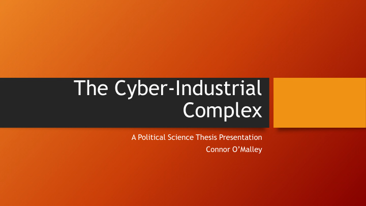 the cyber industrial