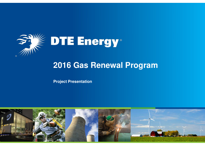 2016 gas renewal program