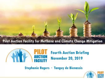 Fourth Auction Briefing  November 20, 2019  Stephanie Rogers    Tanguy de Bienassis  2
