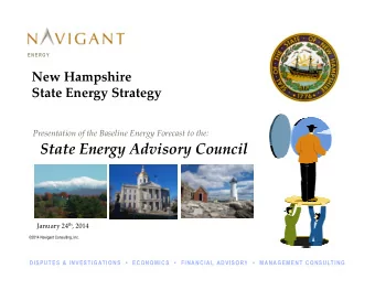 State Energy Advisory Council January 24 th , 2014