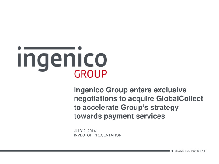 to accelerate group s strategy