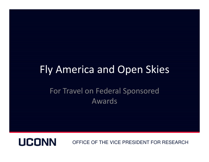 fly america and open skies