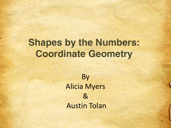 coordinate geometry