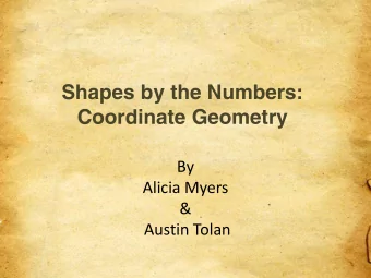 Coordinate Geometry  By  Alicia Myers  &amp;  Austin Tolan  Timeline for people developing