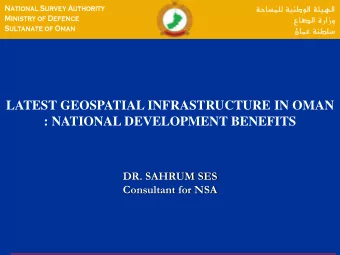 : NATIONAL DEVELOPMENT BENEFITS  DR. SAHRUM SES  Consultant for NSA  CONTENTS  ONGD14/OMAN DATUM