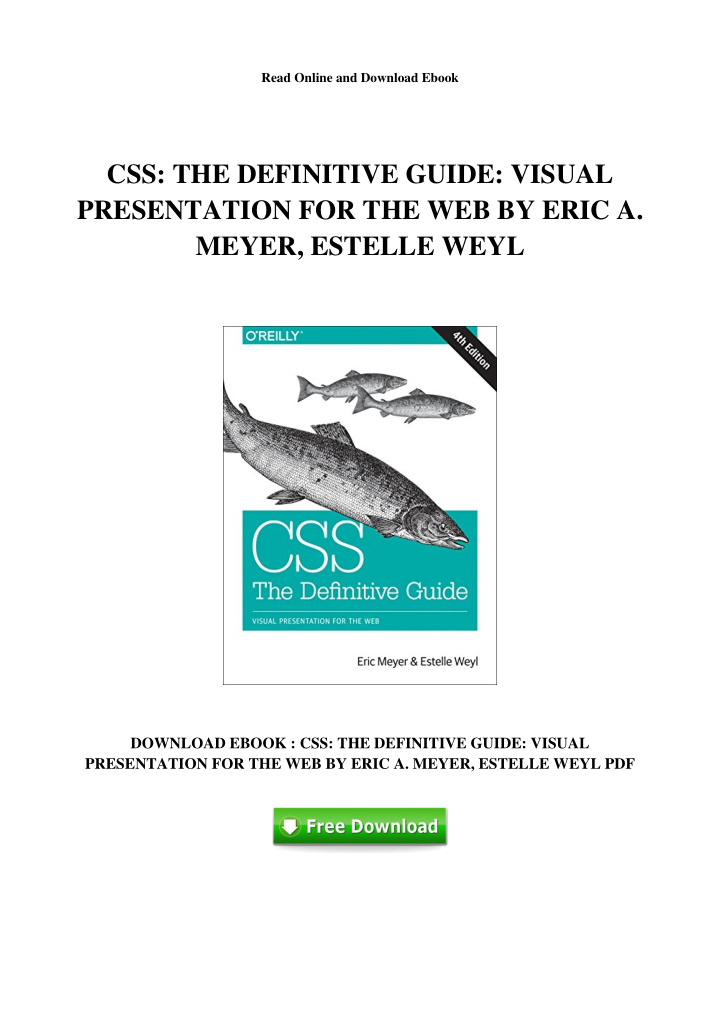 css the definitive guide visual presentation for the web
