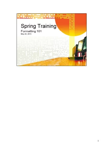 1  My job title is Document Specialist. I have been formatting Word documents now for over 15