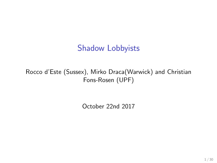 shadow lobbyists