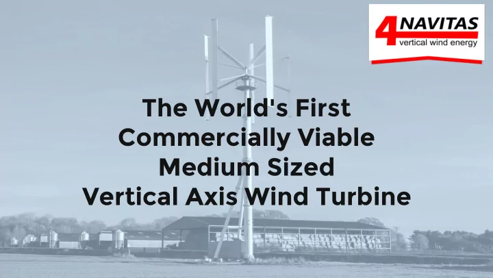 medium sized vertical axis wind turbine