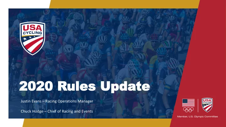2020 r 2020 rules upda ules update te