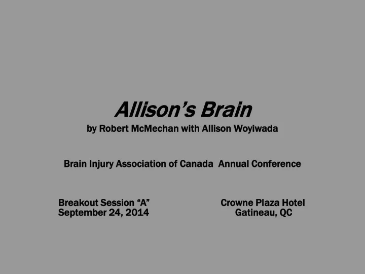 allis lison s brain in