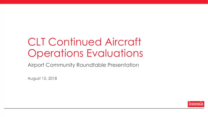 clt continued aircraft