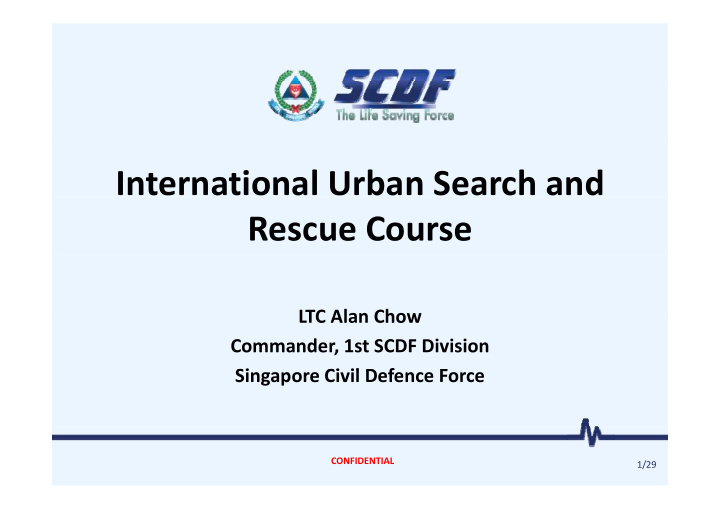 international urban search and rescue course
