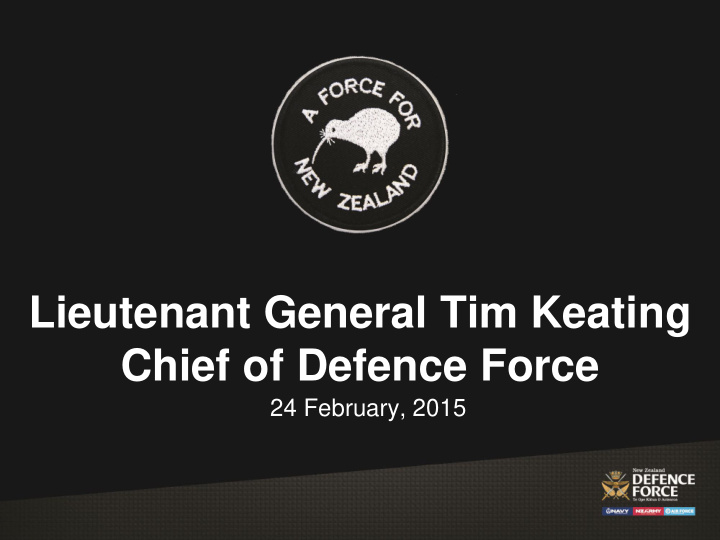 lieutenant general tim keating chief of defence force