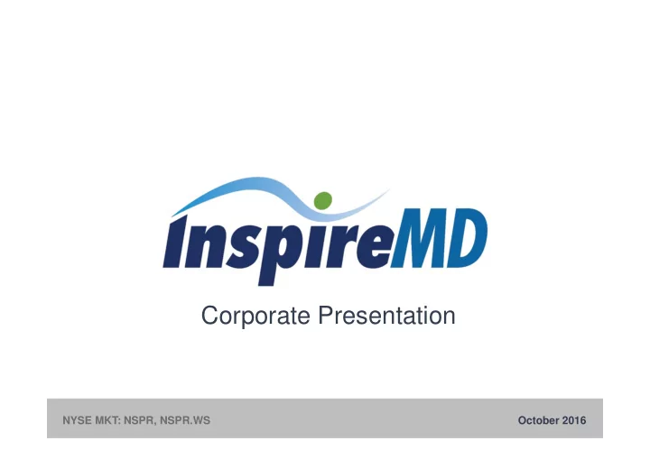 corporate presentation