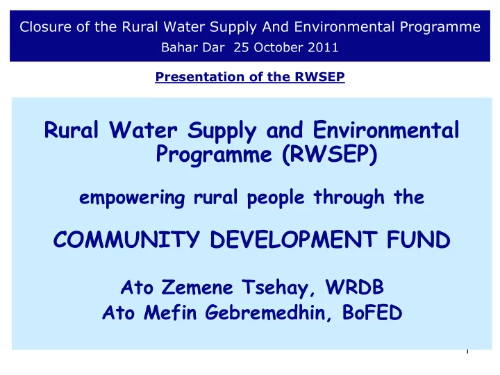 programme rwsep