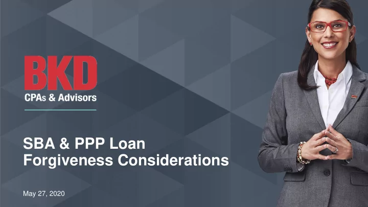 sba ppp loan forgiveness considerations