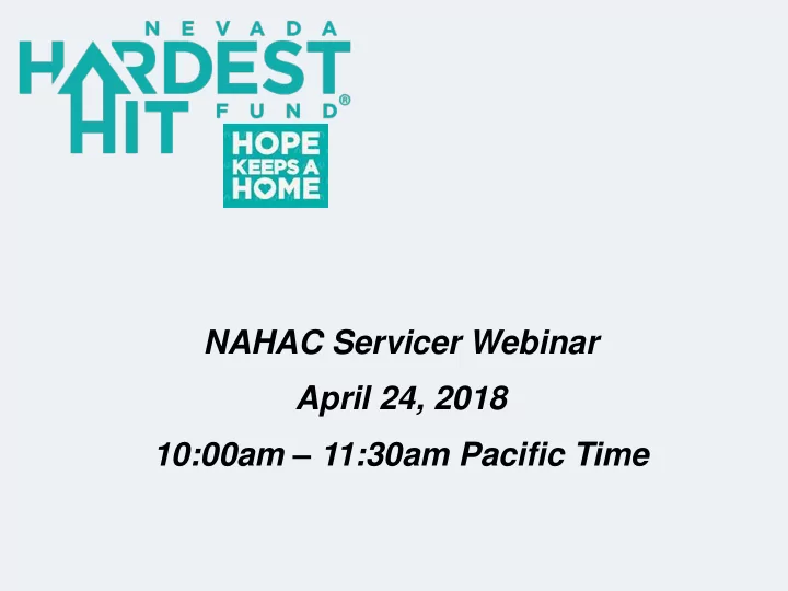 nahac servicer webinar