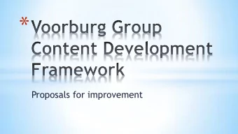 *  Proposals for improvement  *  1. Turnover / Output  1.1 Definition of service being collected