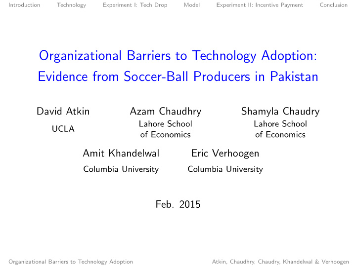organizational barriers to technology adoption evidence