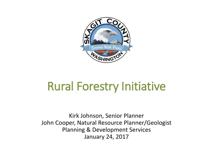 rural forestry ry in initiative