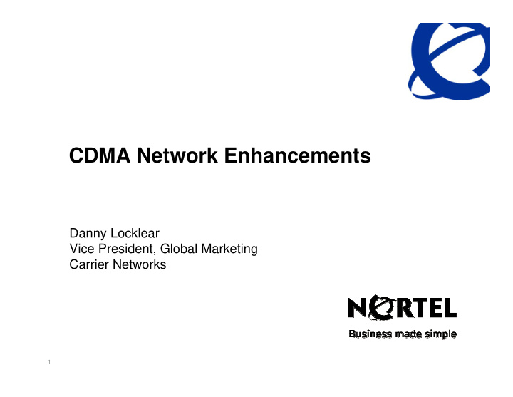 cdma network enhancements