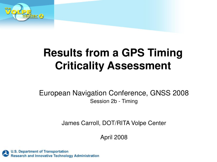 results from a gps timing