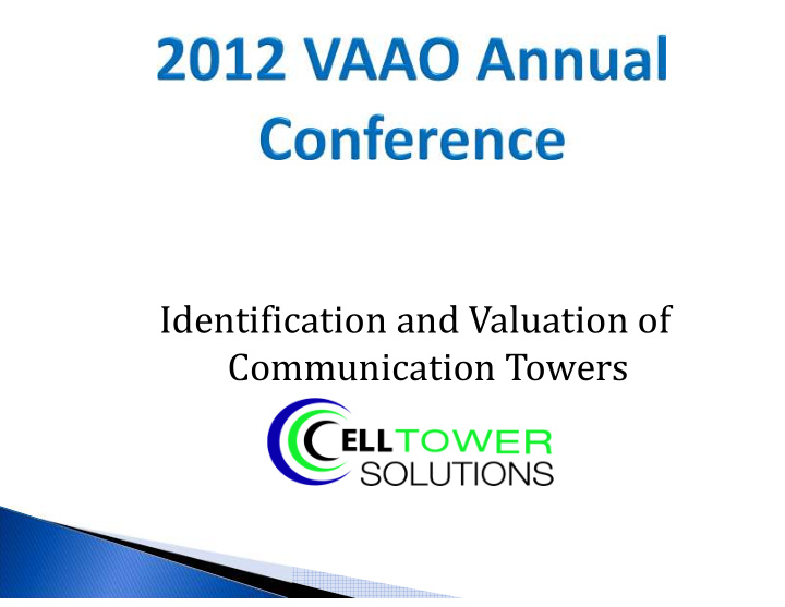 identification and valuation of communication towers