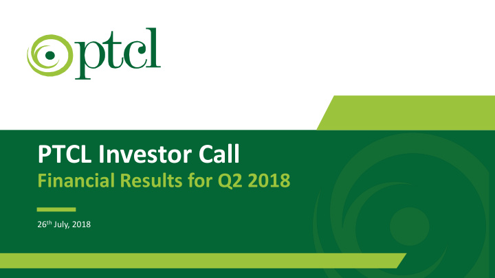 ptcl investor call