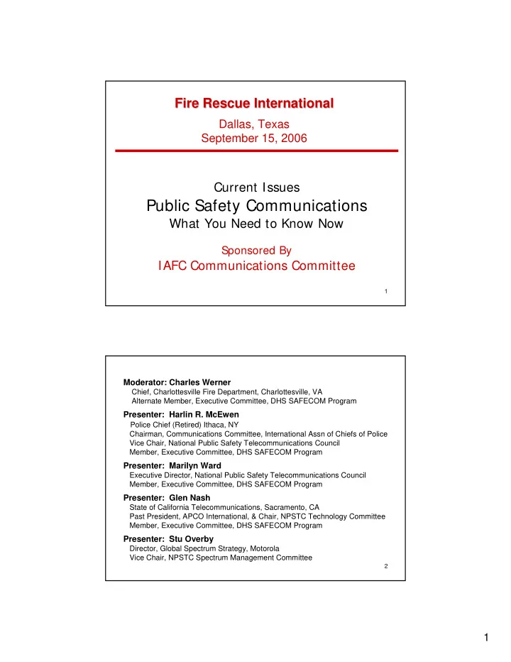 public safety communications