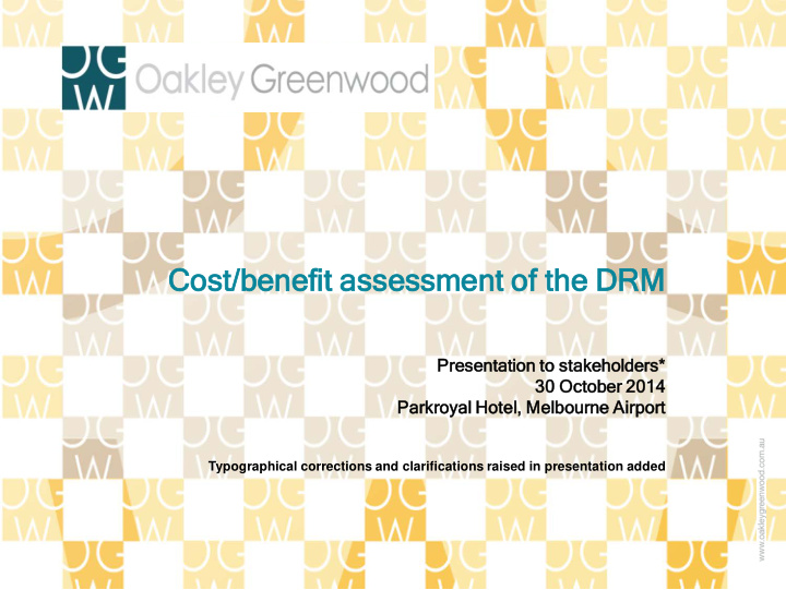 cost ben enefit asses essment of the drm drm