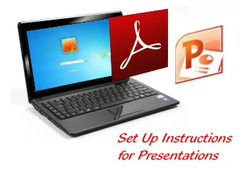 Set Up Instructions  for Presentations  ADVENT  Cable  ADVENT  Laptop  Pro 8400  DLP Projector  T