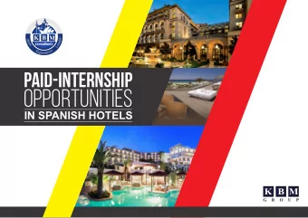 OPPORTUNITIES  IN SPANISH HOTELS  HOSPITALITY INTERNSHIPS    English or Basic Spanish; other